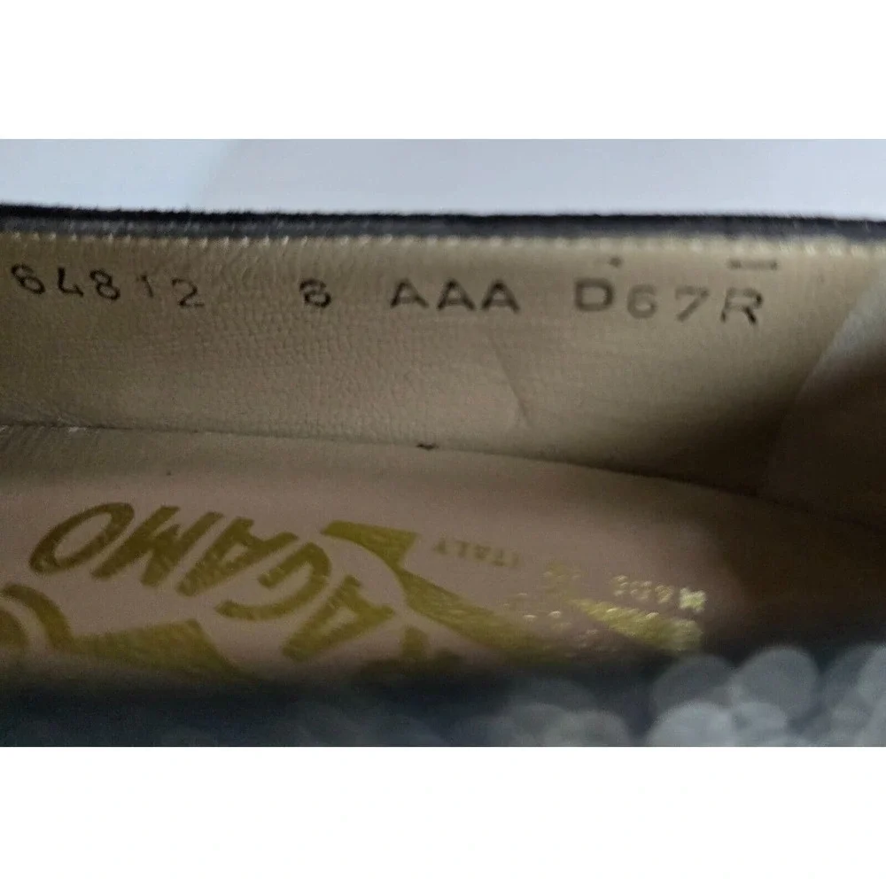 Salvatore Ferragamo Gold Black Floral Women's Pumps Heels Size 6 AAA - Picture 11 of 11